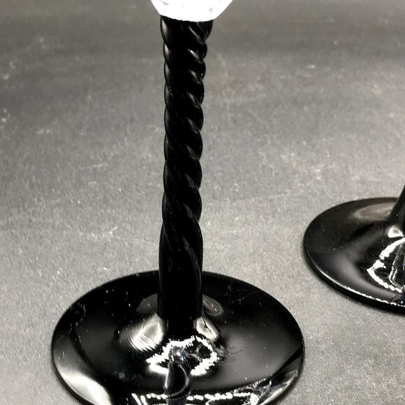 Luminarc of France Signature Black Flute, Wine Glasses 10oz, 12 oz Disc Set of 3 - Picture 9 of 9